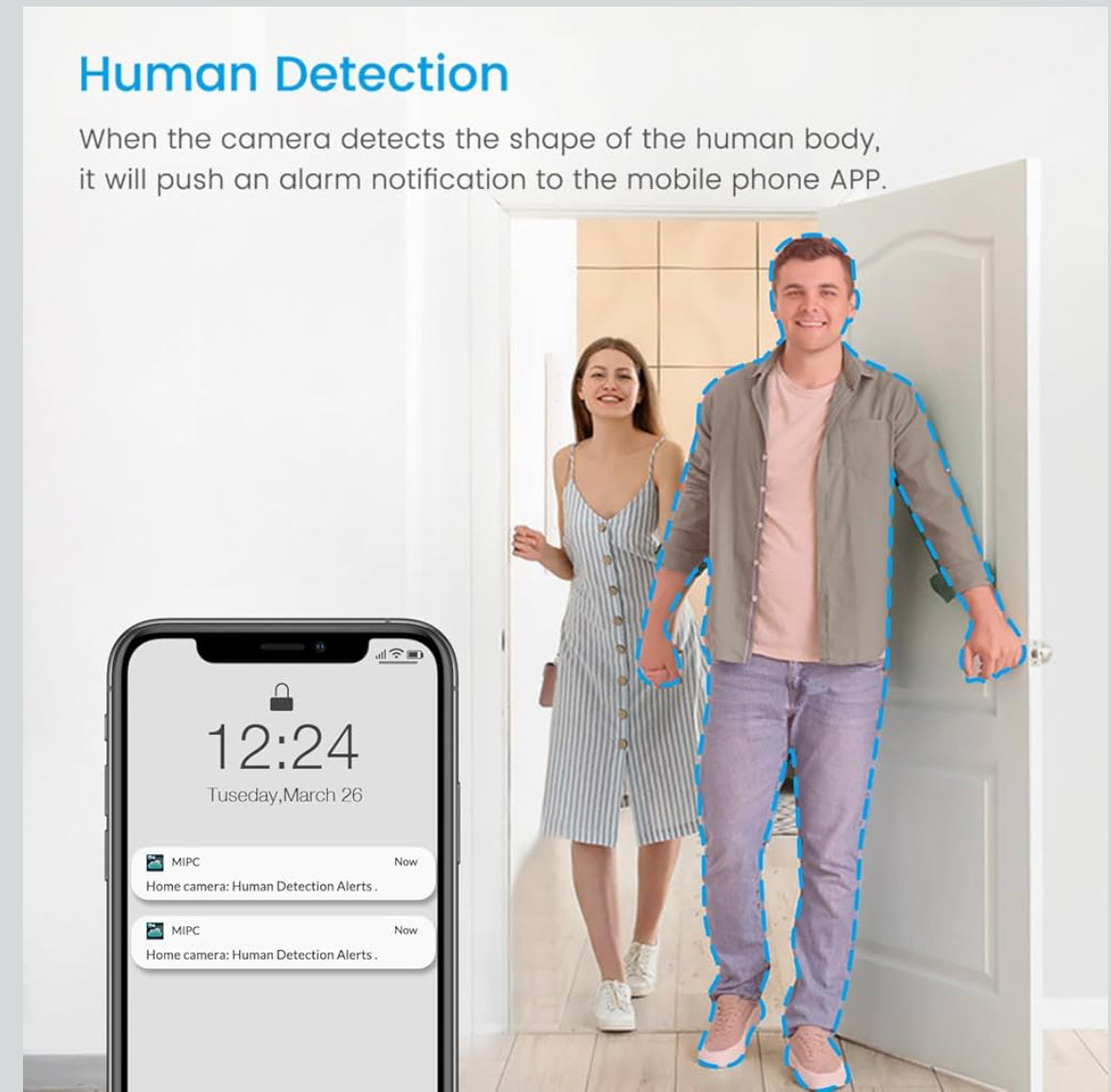 Indoor Smart Home Security Camera with starlight ,1080p HD Pet camera with phone App ,2.4ghz with Night Vision , Baby monitor with motion detection, Auto tracking , SD Card & Cloud Storage , Work with Alexa