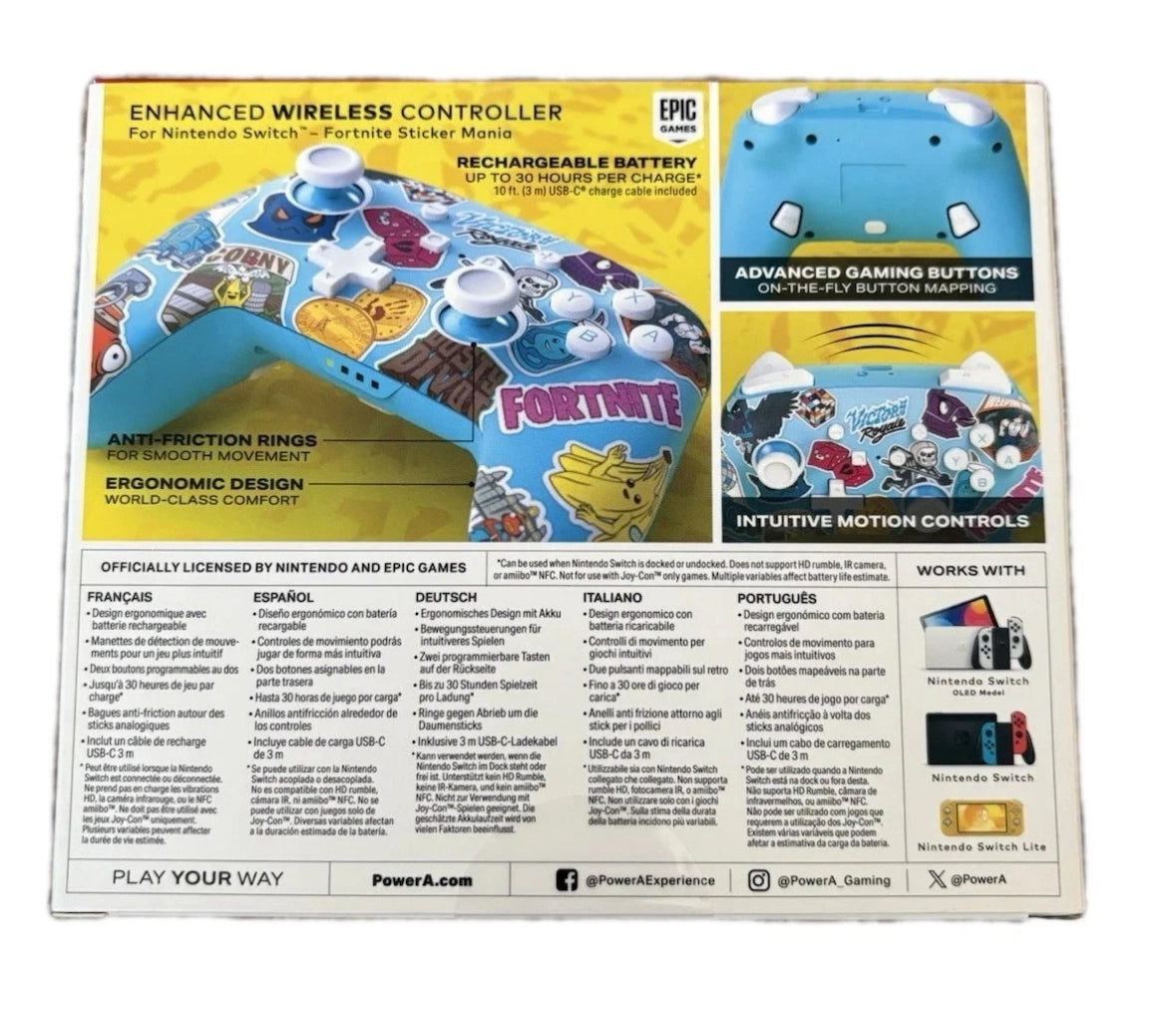 Fortnite Nintendo Switch Rechargeable Wireless Controller - PowerA